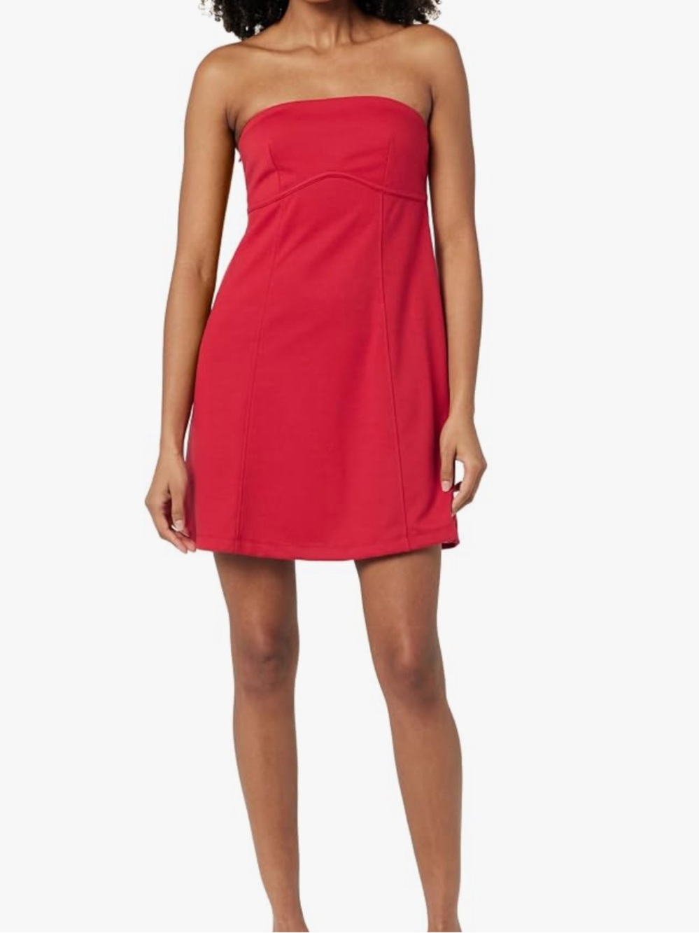 Strapless Red Mini Dress